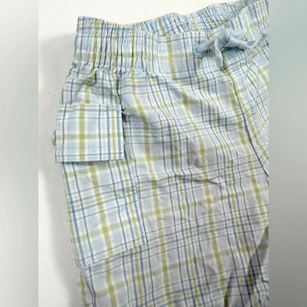 GYMBOREE Baby Boys' Garden‎ Party Plaid Hedgehog Applique Shorts Preppy 6-12M